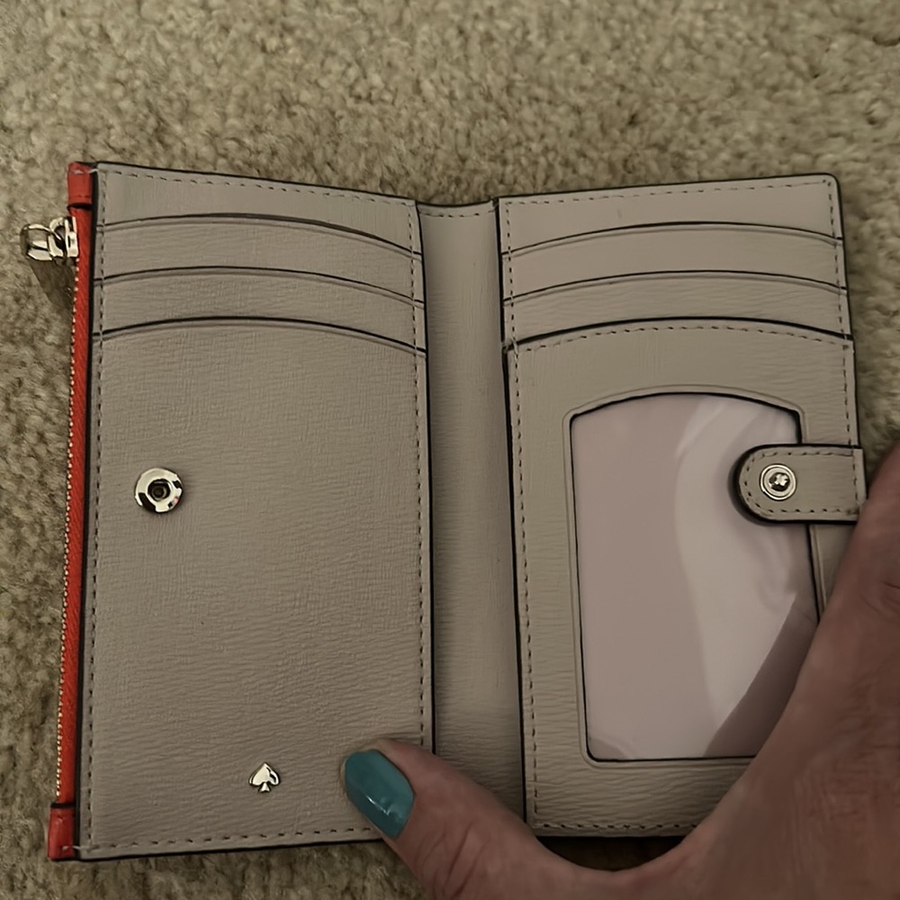Kate Spade Bold orange and White Wallet